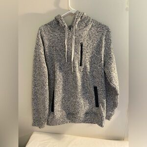 Rebel Star Gray & Black Statement Hoodie Men’s Sz Medium